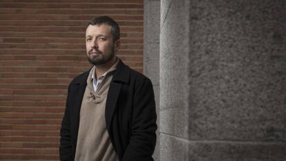 José Manuel Fernández, antes de la entrevista.