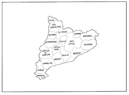 "Me gustan los mapas, porque así no se pierde uno, si bien es cierto que no recomiendo a nadie guiarse por éste. Aunque a lo mejor a Carles le viene bien para cuando vuelva de Bélgica. ¿Os dais cuenta de la familiaridad con la que le llamo Carles?".