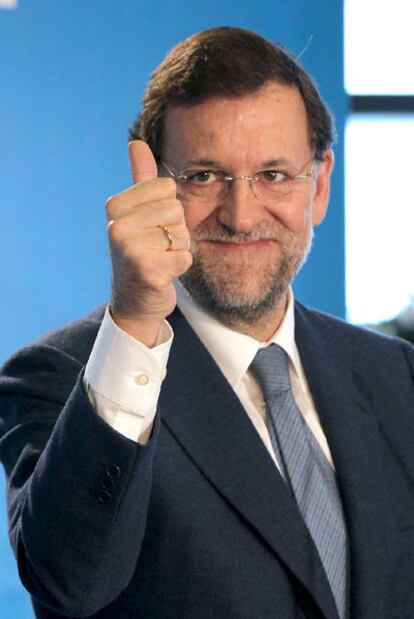 Rajoy, durante el acto del PP celebrado ayer en Puertollano.