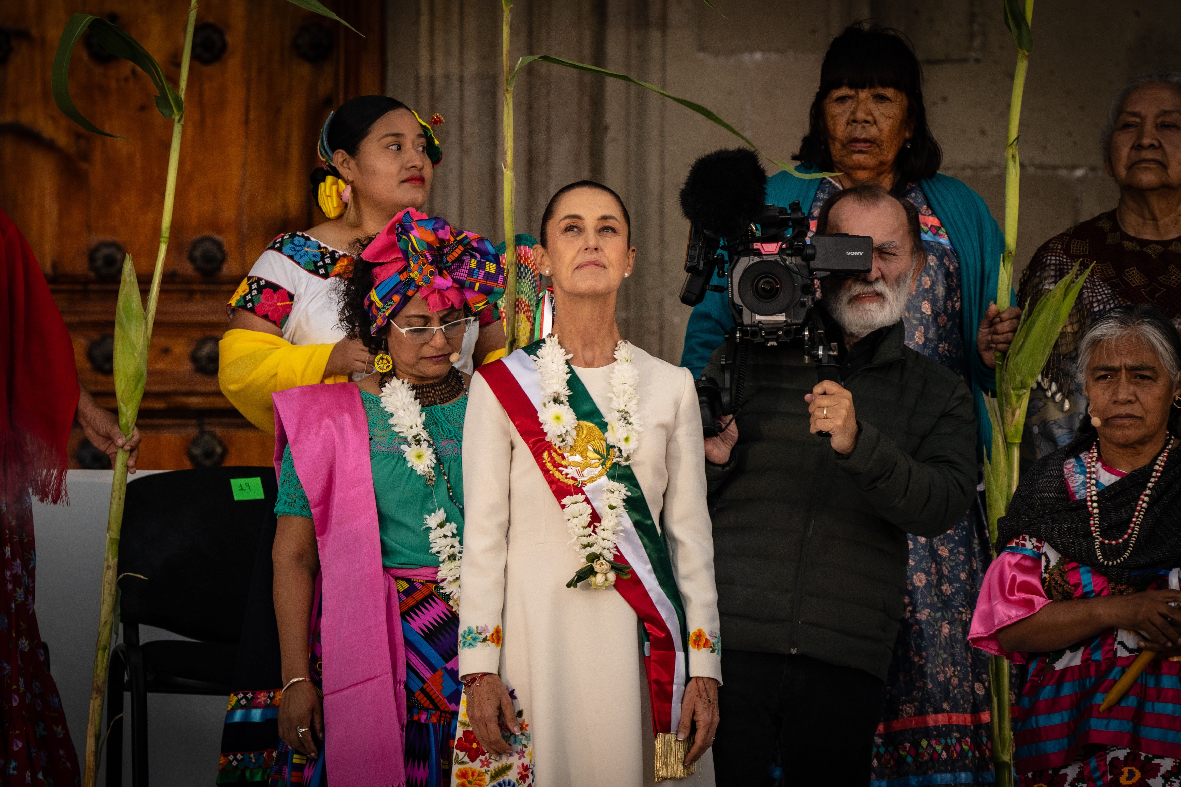 Claudia Sheinbaum en la ceremonia de entrega del bastón de mando, el 1 de octubre de 2024.
