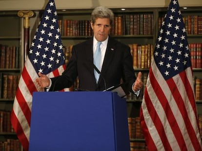 John Kerry, na sexta-feira, depois de se reunir com a diplomacia russa.