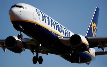 Un avión de Ryanair, en una foto de archivo.