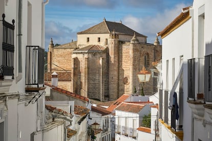 Detalle del centro de la localidad de Cazalla de la Sierra.