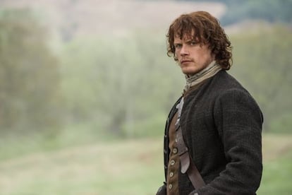 Sam Heughan, Jamie Fraser en 'Outlander'.