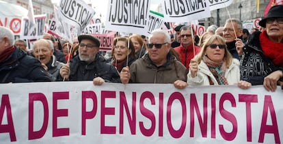 Manifestación en defensa de las pensiones. 