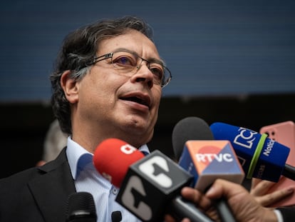 Gustavo Petro, presidente de Colombia, durante una rueda de prensa en el 2022.