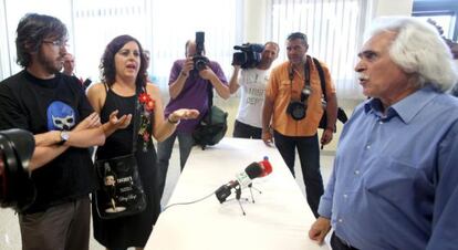 Rafael G&oacute;mez, durante una conferencia de prensa. 