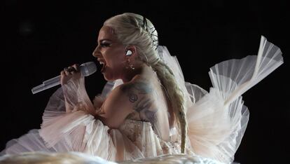 Lady Gaga en los Premios Grammy de 2018.