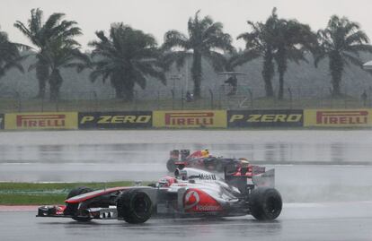 Jenson Button durante la carrera.