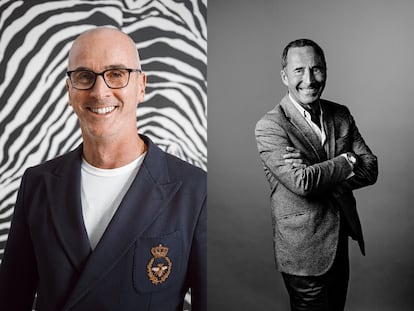 Gianluca Toniolo, CEO operativo de Dolce & Gabbana Beauty (izda.) y el maestro perfumista Olivier Cresp (dcha.)