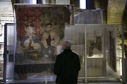 Pinturas de Sijena (Huesca) que se expusieron en el monasterio a principios de año tras volver de Cataluña.