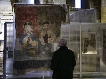 Pinturas de Sijena (Huesca) que se expusieron en el monasterio  a principios de a&ntilde;o tras volver de Catalu&ntilde;a.