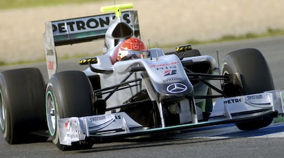 Schumacher, rodando en Jerez