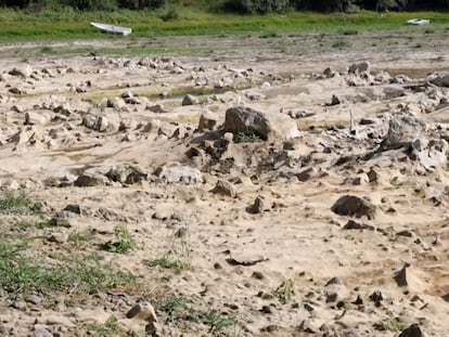 A drone view of the drought’s impact on the Danube River