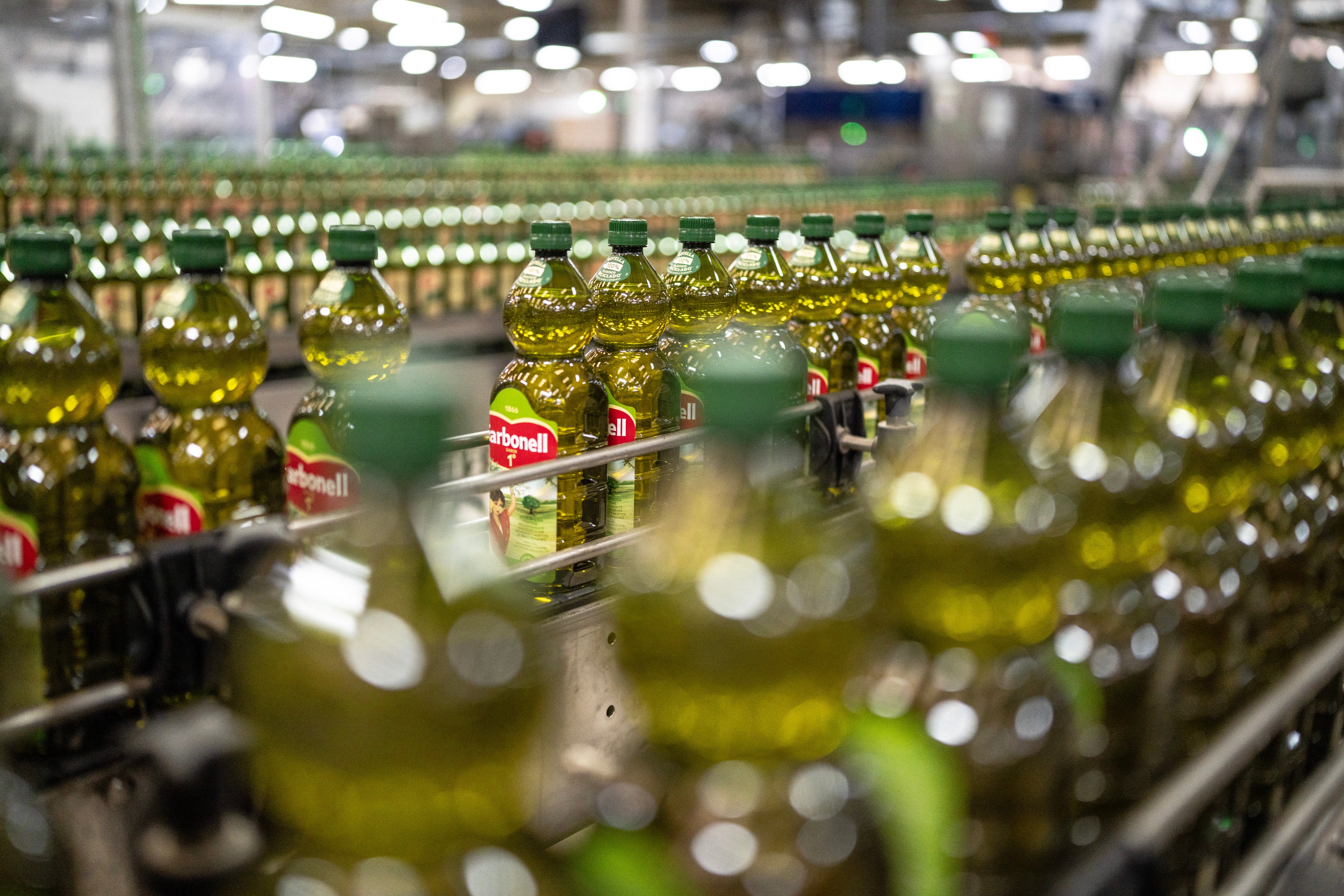 Planta de embotellado de aceite de oliva Carbonell, marca propiedad del grupo Deoleo.
