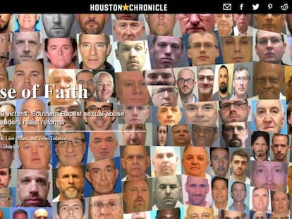 Portada del 'Houston Chronicle' con fotos de los acusados.