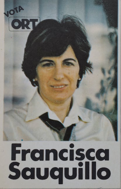 Cartel electoral de Francisca Sauquillo.