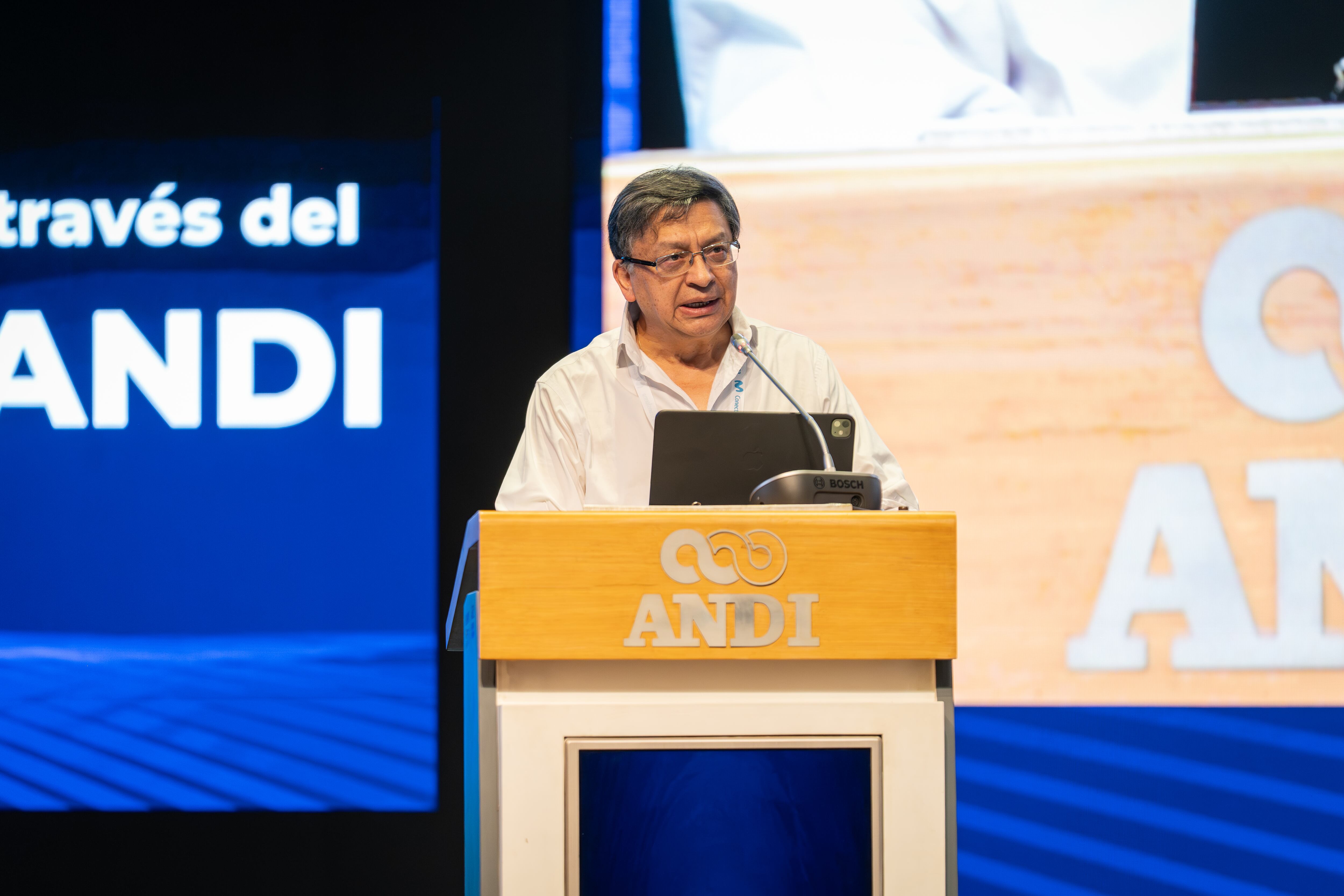 Jorge Ibáñez en el Congreso de la ANDI, en Cartagena (Colombia), el 15 de agosto.