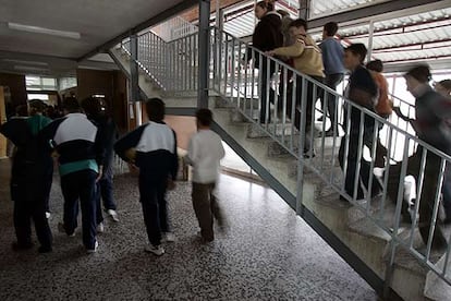 Alumnos de Primaria, en el colegio concertado Amorós de Madrid, de la orden religiosa de los Marianistas.