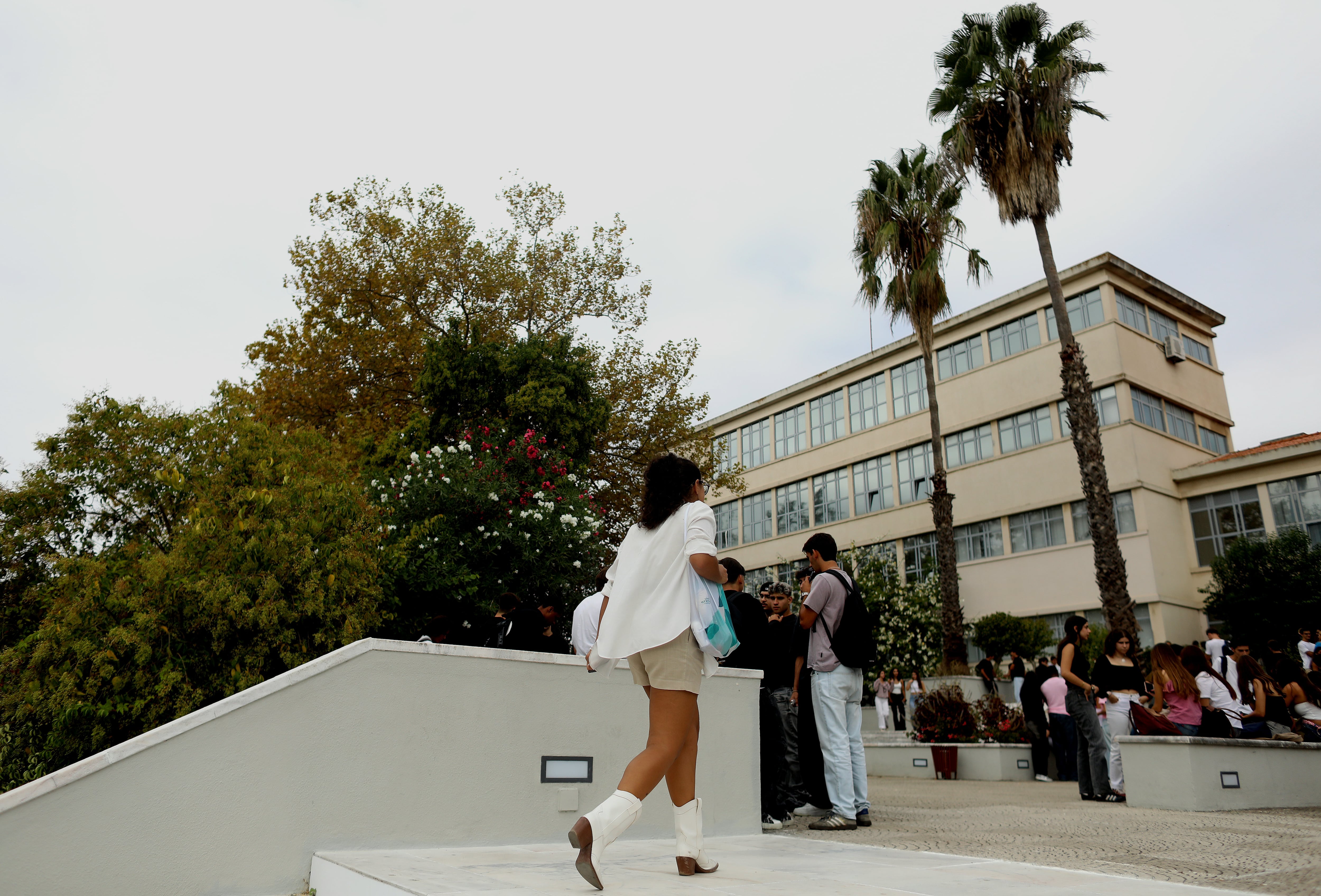Estudiantes en una universidad privada de Lisboa.