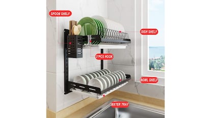 Este es el mejor escurreplatos de pared que se puede comprar en Amazon
