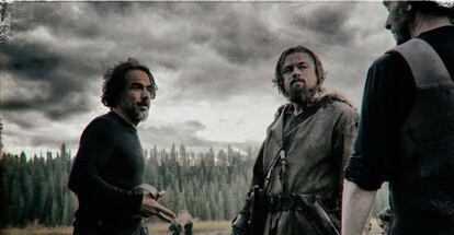 Emmanuel Lubezki junto a I&ntilde;&aacute;rritu y DiCaprio.