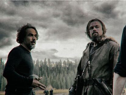 Emmanuel Lubezki junto a I&ntilde;&aacute;rritu y DiCaprio.