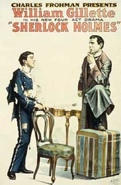 Un cartel de la obra de teatro &#39;Sherlock Holmes&#39; (1900).