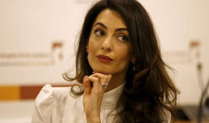 Amal Clooney, el pasado octubre en Londres.