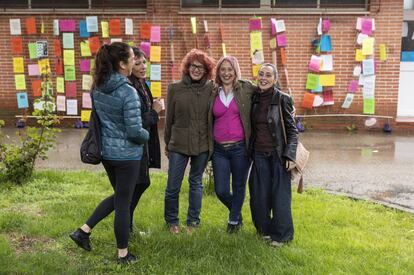 Alejandra, Maite, Eva, Gema y Ana en la cárcel de mujeres de Alcalá Meco Madrid 1.