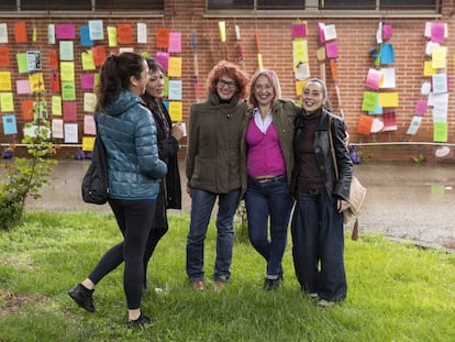 Alejandra, Maite, Eva, Gema y Ana en la cárcel de mujeres de Alcalá Meco Madrid 1.