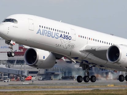 Un Airbus A350 despega de Toulouse.