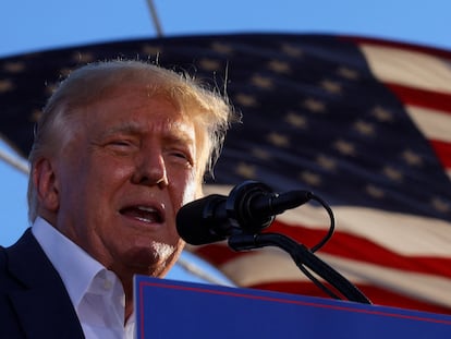 El expresidente de EE UU, Donald Trump, durante un mitin en Arizona.