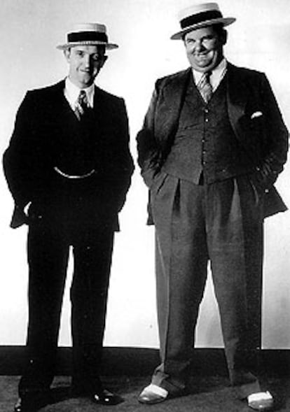 Stan Laurel (izquierda) y Oliver Hardy.