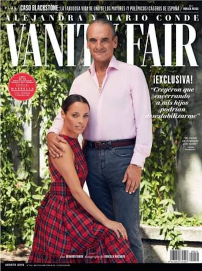 La portada de Vanity Fair en la que aparecen Mario Conde y su hija Alejandra.