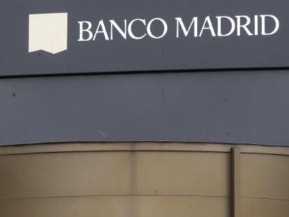 La sede del Banco Madrid,.