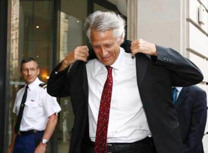 Dominique de Villepin, a su llegada al juzgado ayer en París.