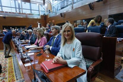 La presidenta de la CAM Cristina Cifuentes en el debate del estado de la regi&oacute;n 