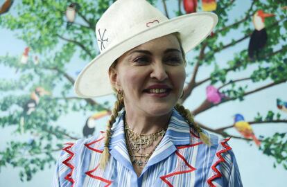 La cantante Madonna en Malawi el 16 de julio. I