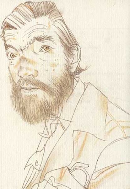 Julio Cortázar (1914-1984) visto por Tullio Pericoli.