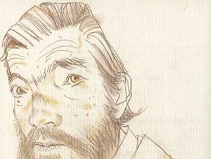 Julio Cortázar (1914-1984) visto por Tullio Pericoli.