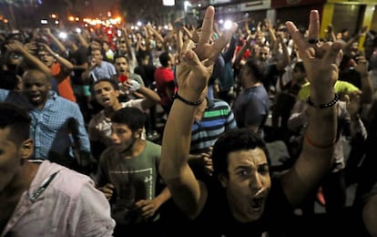 Protesta contra la corrupción en Egipto, el vienes en El Cairo.