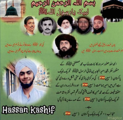 Cartel con el nombramiento de Hassan K. por el partido TLP en España.