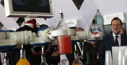 Mariano Rajoy, durante su participación ayer en la feria de contenidos digitales Ficod.