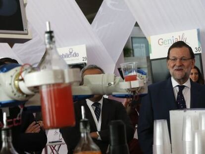 Mariano Rajoy, durante su participaci&oacute;n ayer en la feria de contenidos digitales Ficod.