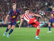 Julián Álvarez, en el encuentro Barcelona-Atlético de Madrid.