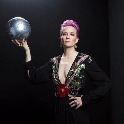 La futbolista Megan Rapinoe, premio a la mejor jugadora.