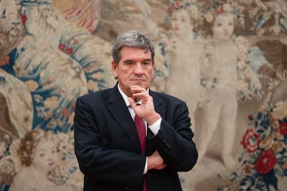  El exministro José Luis Escrivá, durante el acto de toma posesión de su cargo como gobernador del Banco de España.
