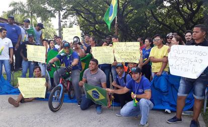 Mobilização pró intervenção militar em Recife