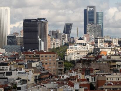 Vista de Azca, centro de negocios de Madrid.